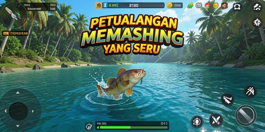 Interaksi mendebarkan saat menangkap ikan di 8180.