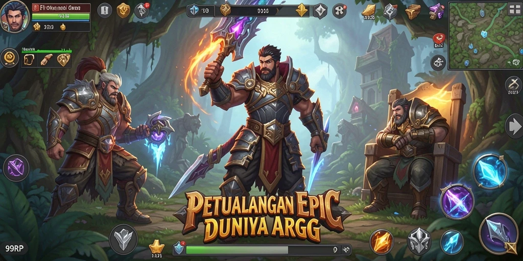 Tampilan screenshot 99RP yang menunjukkan aksi seru gameplay ARPG.