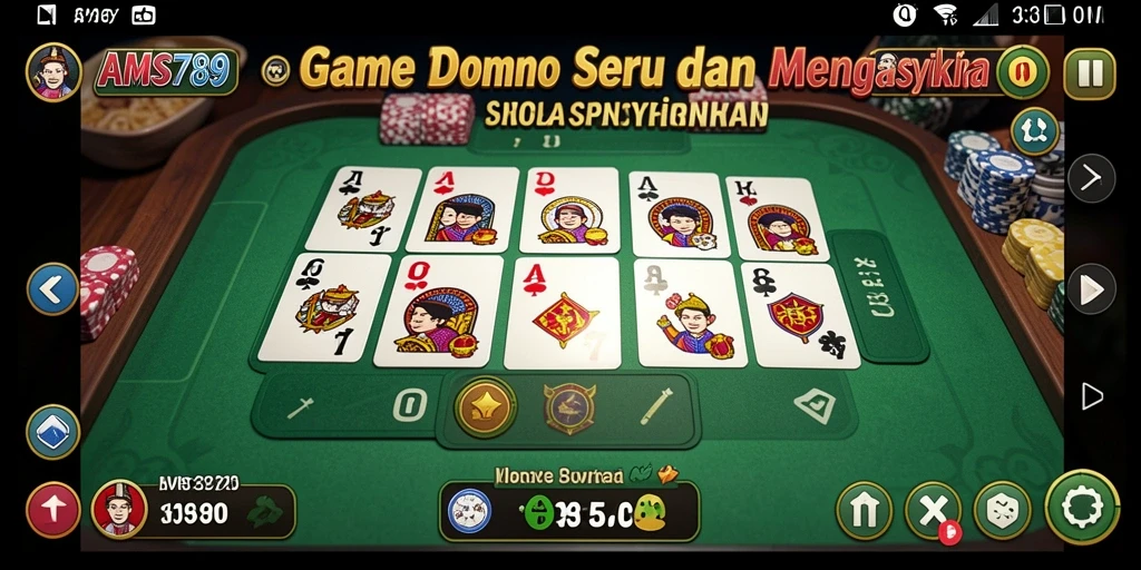 Tampilan gameplay seru dari AMS789 yang menampilkan duel Domino.