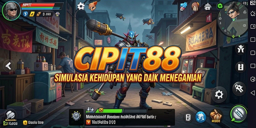 Tangkapan layar utama CIPIT88 menampilkan gameplay simulasi yang menarik.