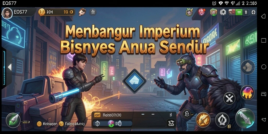 Tampilan gameplay EOS77 yang menarik dan penuh strategi Tycoon.