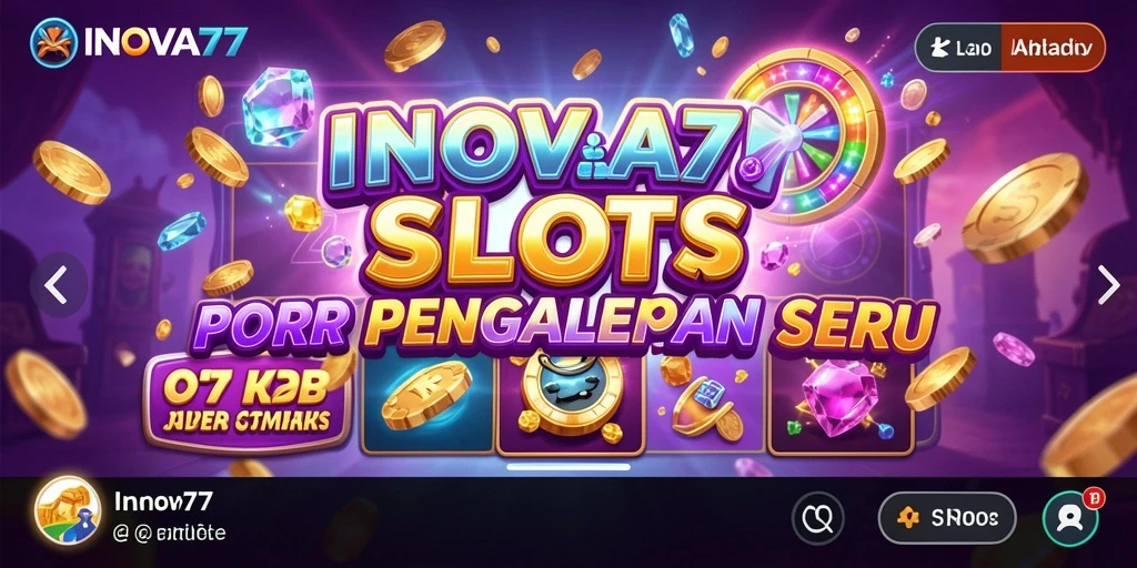 Tampilan gameplay INOVA77 yang mendebarkan dan penuh warna.