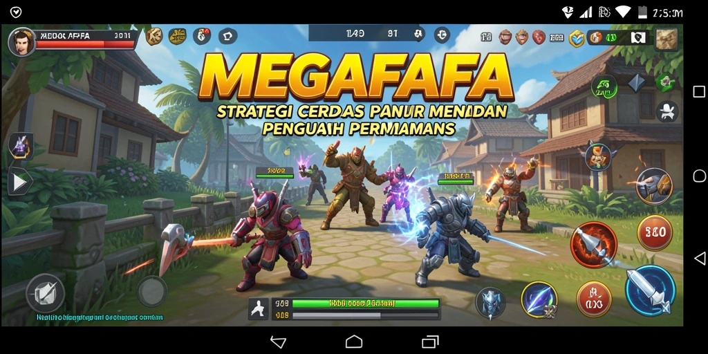 Tampilan gameplay strategis yang mendebarkan di MEGAFAFA.