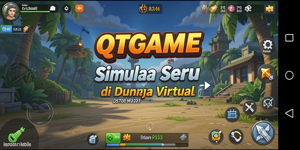 Tampilan gameplay QTGAME yang menakjubkan dan interaktif.
