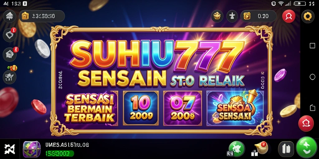 Tampilan gameplay menarik dari SUHU777 dengan beragam tema slot.